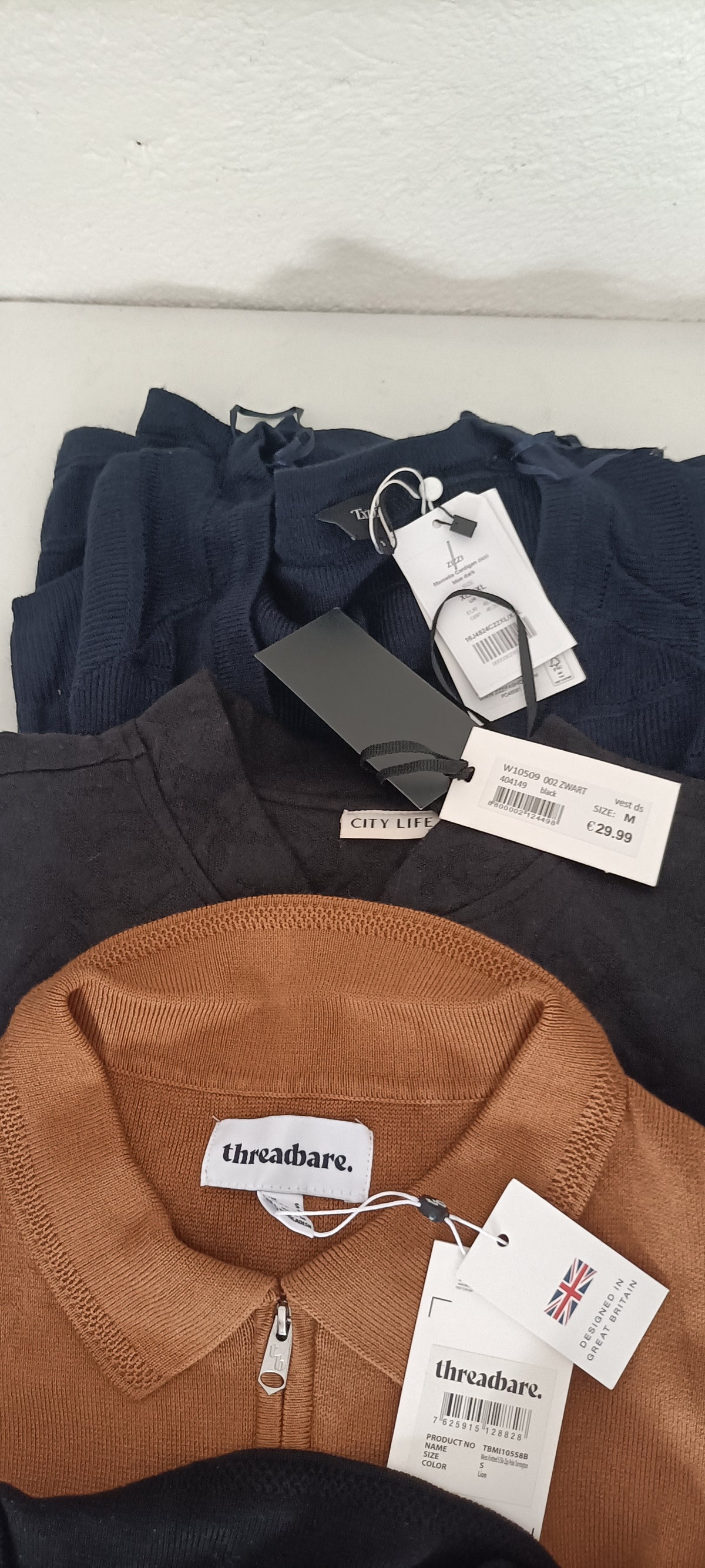 Mini-Lotto Stock Maglioni di Marca Uomo e Donna - Blocco G7-G10-G11 (61 Pezzi Tutto Incluso)
