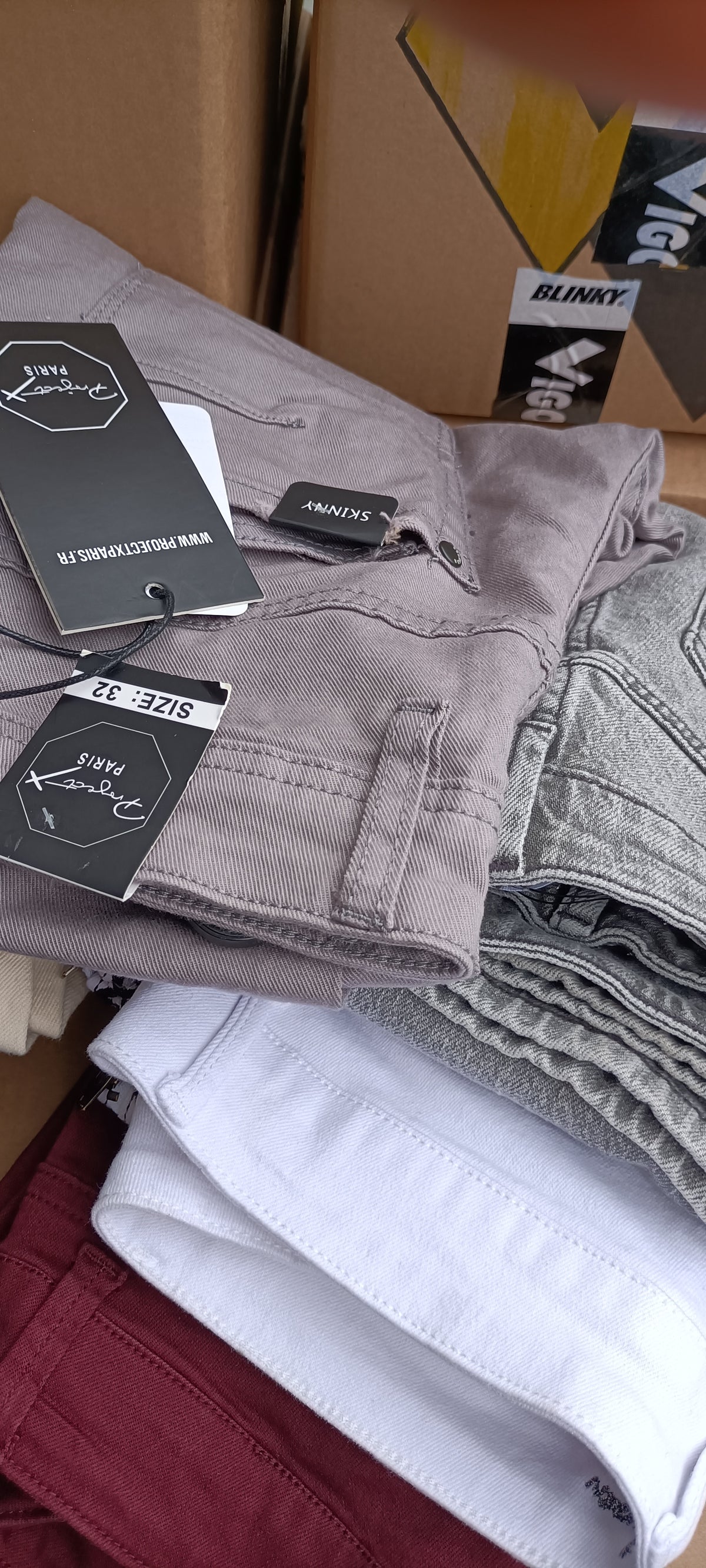 Stock Jeans Top Brand & G-Star RAW - Scatola G19 (33 Pezzi Tutto Incluso)