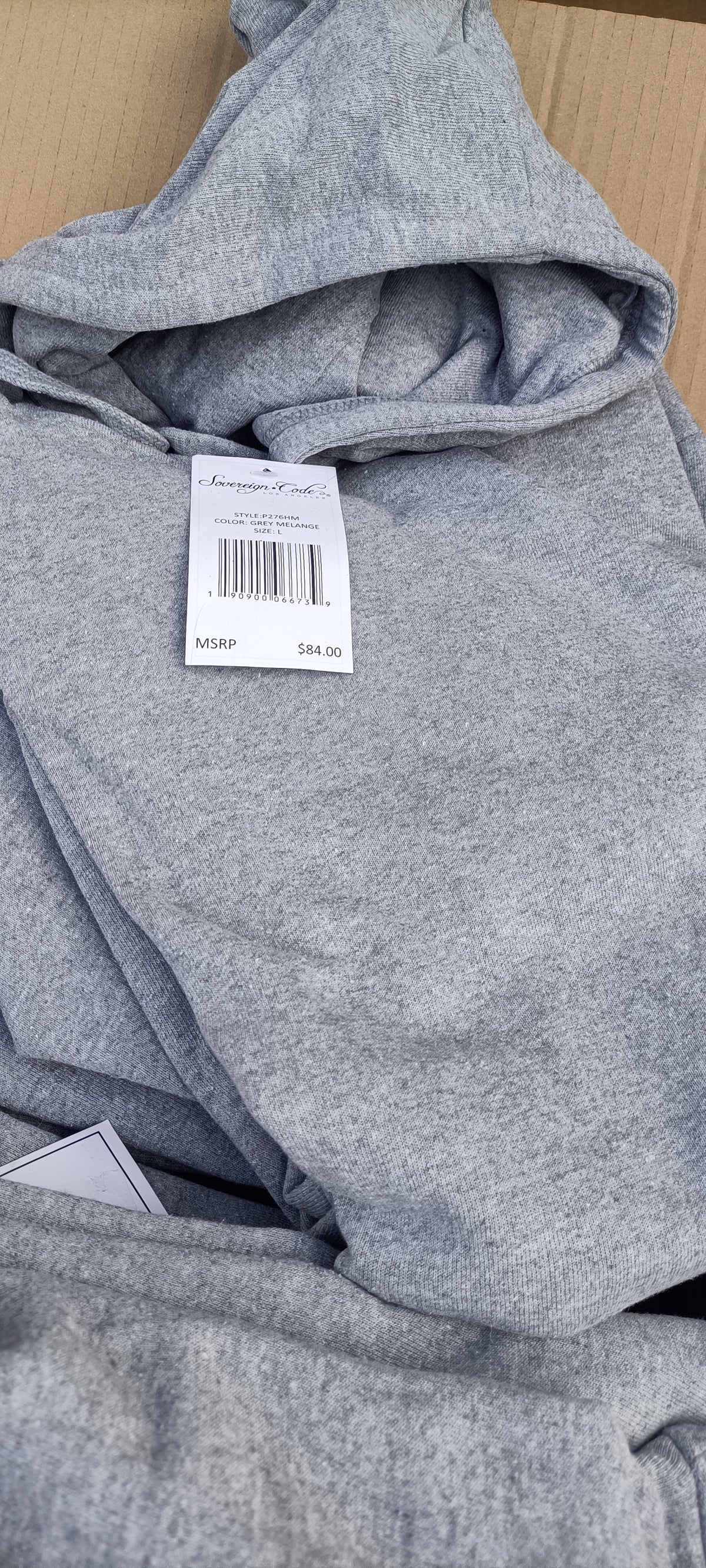 Lotto Stock Felpe con Cappuccio Streetwear Sovereign Code - Scatola G32 (24 pz) - SPEDIZIONE GRATUITA