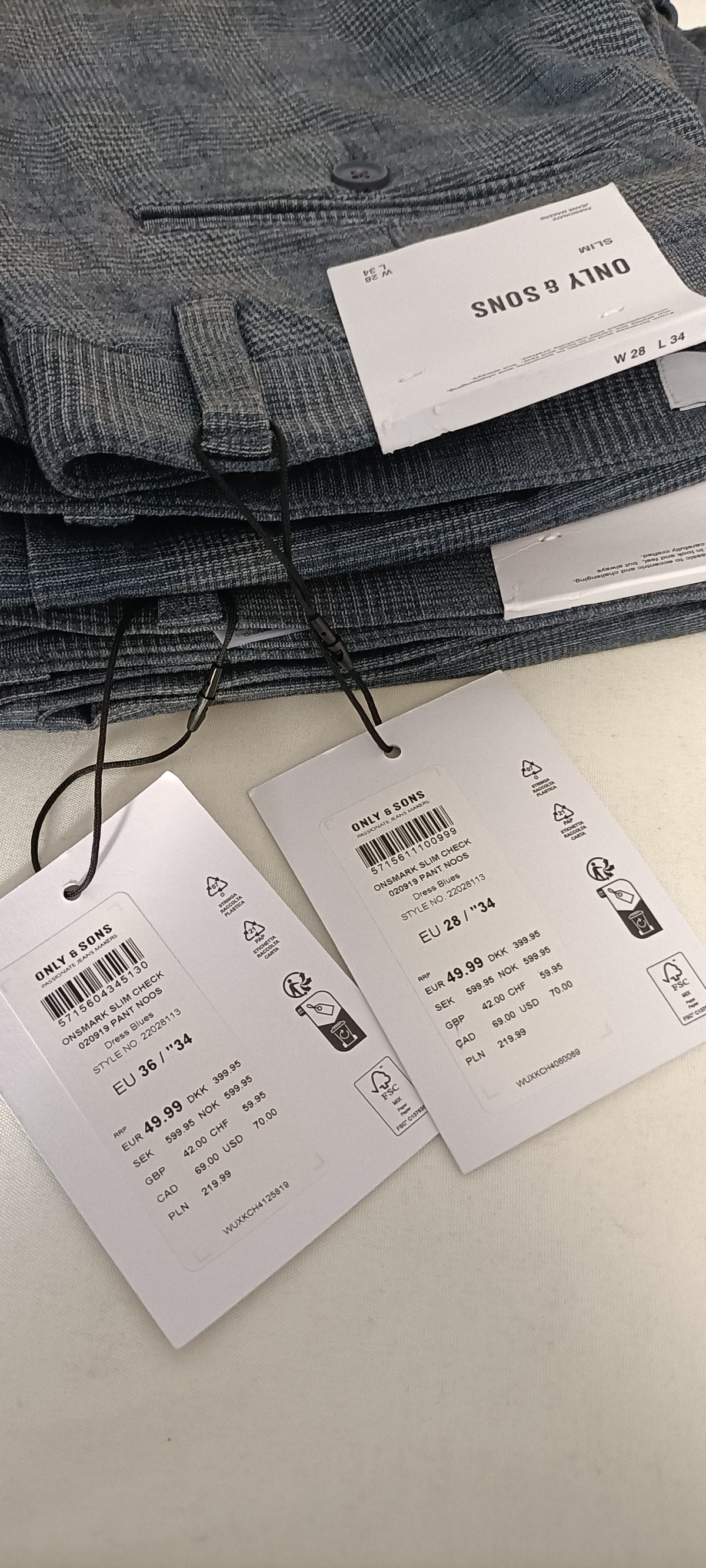 Lotto Stock Pantaloni Misti Uomo/Donna Brand Assortiti - Scatola G29 (44 pz) - SPEDIZIONE GRATUITA