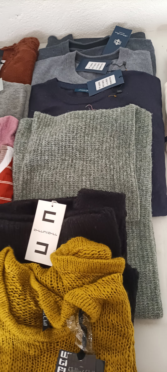Lotto Stock Maglieria Mista Uomo/Donna Brand Assortiti - Scatola G48 (21 pz) - SPEDIZIONE GRATUITA