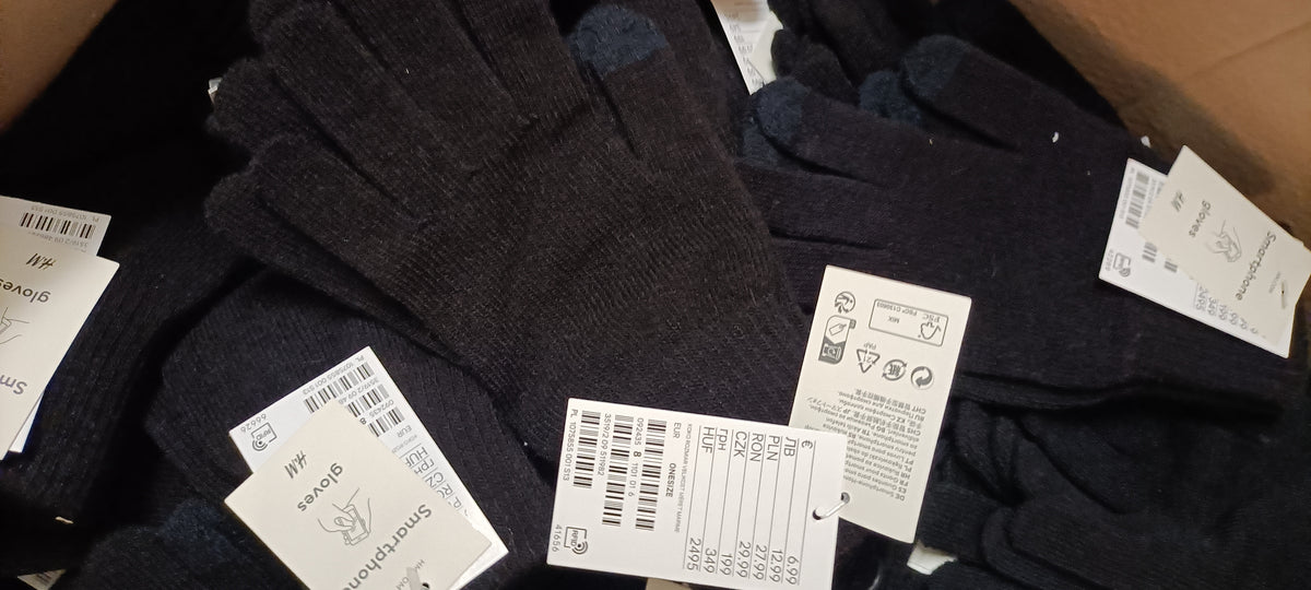 Lotto Stock G56 Guanti Invernali Misti Uomo Donna Bambino - 123 paia a 1,50pz