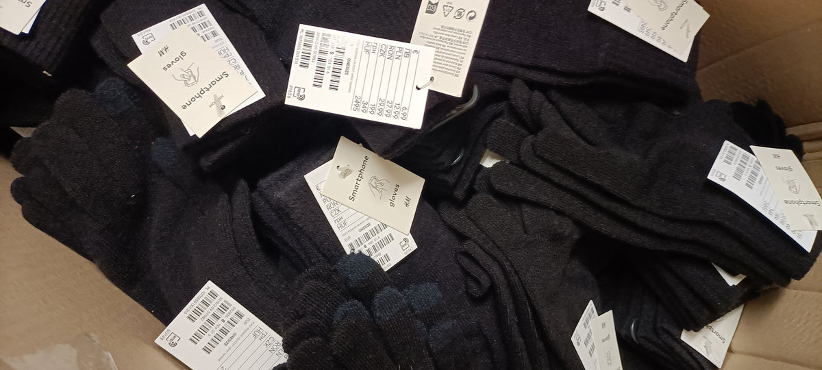 Lotto Stock G56 Guanti Invernali Misti Uomo Donna Bambino - 123 paia a 1,50pz
