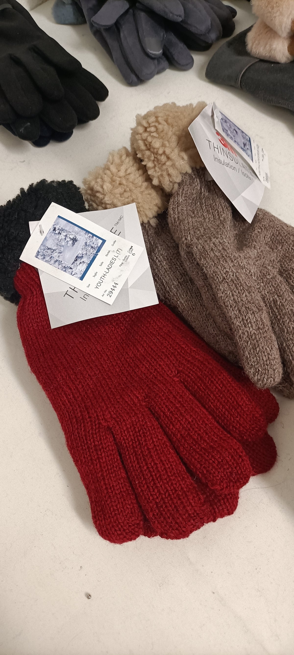 Lotto Stock G56 Guanti Invernali Misti Uomo Donna Bambino - 123 paia a 1,50pz