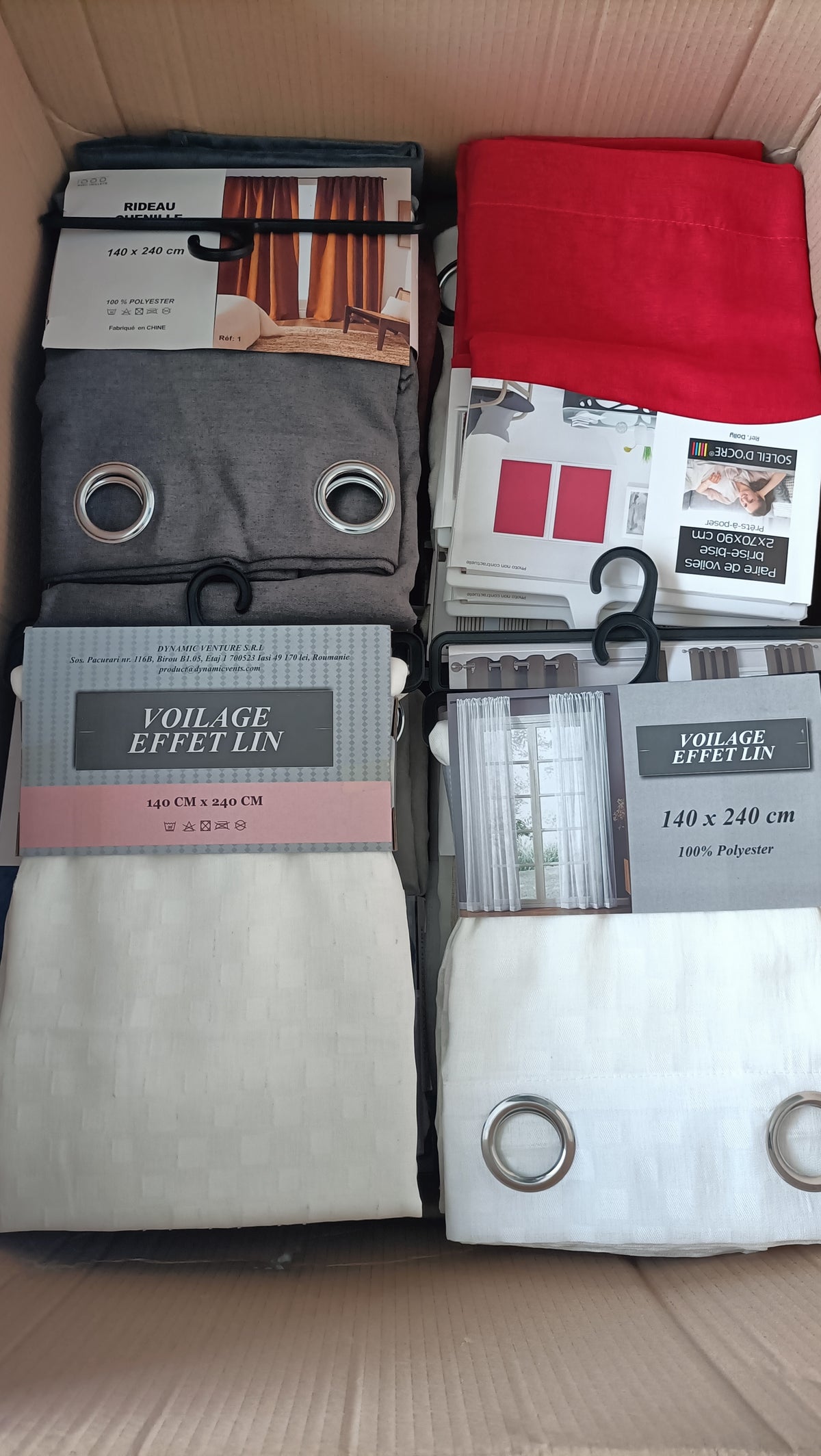 Lotto 446 Tende con Occhielli – Stock Ingrosso Tessile Nuove