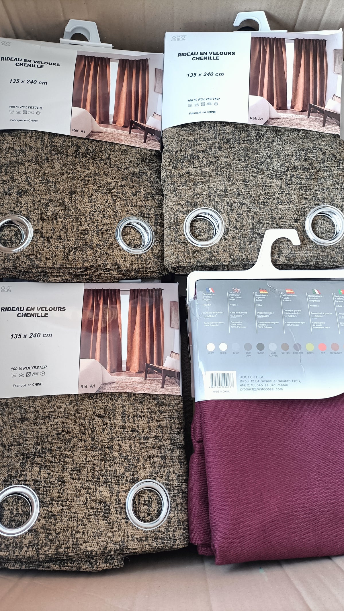 Lotto 446 Tende con Occhielli – Stock Ingrosso Tessile Nuove